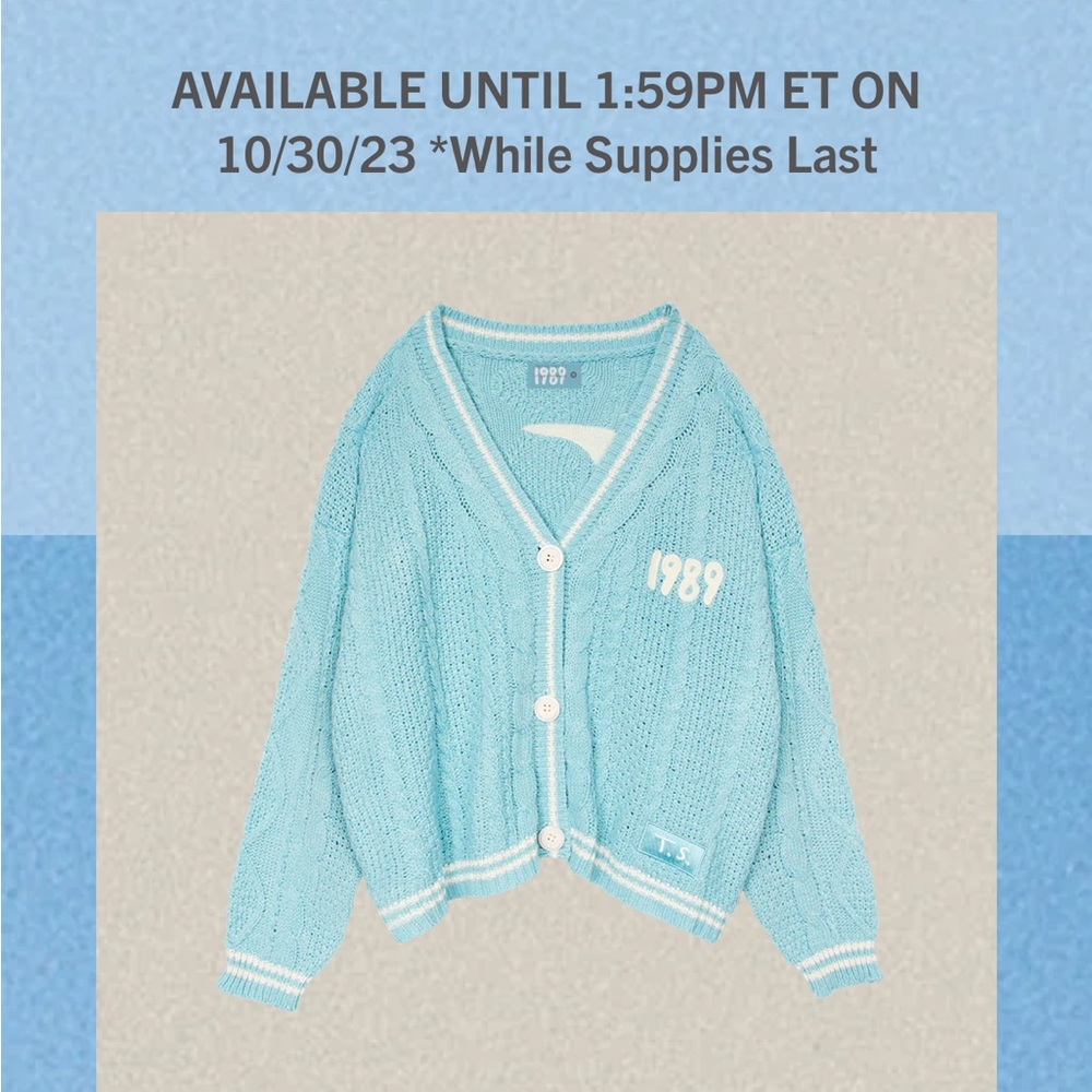 Taylor Swift 1989 Cardigan size XS/S